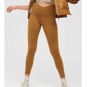 Aerie Offline Brown Crossover Real Me Xtra High Rise 7/8 Leggings Pockets Size S